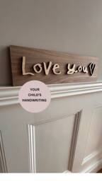 Love You Sign, Valentines Gift, From The Children, Mother's Day Gift For Daddy, Hallway Wall Art, Entrance Decor, Above Door Decor - thumbnail 1