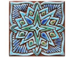 Decorative Tile With Moroccan Inspiration, Ceramic Wall Art, Home Artistry, Indoor Outdoor Deco, Zellige Inspired, Morocco #2 15cm Turquoise