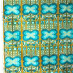 Heals, Jyoti Bhomik Indian Summer, Blue & Orange 60S Cotton Barkcloth, Cushion Cover, Throw Pillow Homeware Decor - thumbnail 4