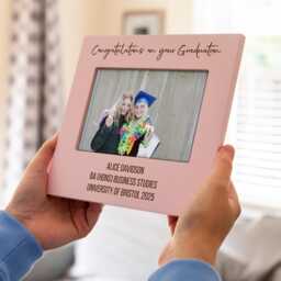 Personalised Graduation Photo Frame Pastel Colours, Engraved Mdf Wood - Lc1081 - thumbnail 3