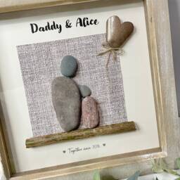 Personalised Daddy & Gift Frame - Pebble Picture Dads Birthday Fathers Day Gift Family Mummy Mothers Nana Grandad Grandma - thumbnail 2