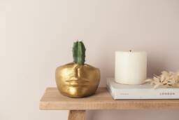Face Style Concrete Plant Pot