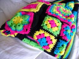 Granny Square Sampler Afghan - Blanket 54 In. X 37