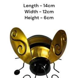Set Of 3 Bee Metal Garden Decor Decorative Outdoor Wall Art Plaque Gift - thumbnail 2