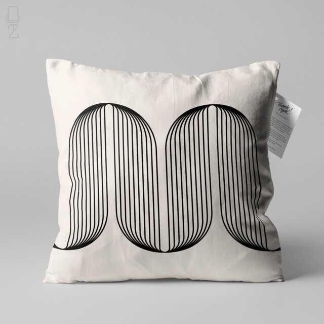 Bauhaus Velvet Pillow Cover Abstract Geometric Design, Double Sided Print - image 1