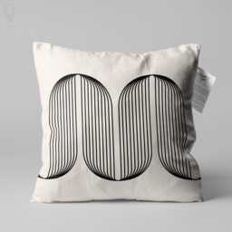 Bauhaus Velvet Pillow Cover Abstract Geometric Design, Double Sided Print - thumbnail 1