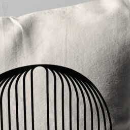 Bauhaus Velvet Pillow Cover Abstract Geometric Design, Double Sided Print - thumbnail 2