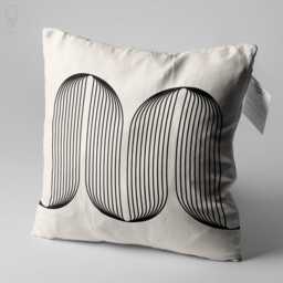 Bauhaus Velvet Pillow Cover Abstract Geometric Design, Double Sided Print - thumbnail 3