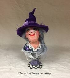 Witch Busts Are Unique Ooak Formative Sculptures That's Great Company To Have Sitting Around Your Home Or Office & They Don't Talk Much - thumbnail 1