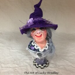 Witch Busts Are Unique Ooak Formative Sculptures That's Great Company To Have Sitting Around Your Home Or Office & They Don't Talk Much - thumbnail 2