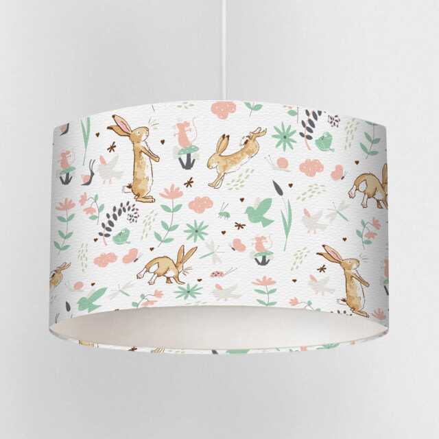 Guess How Much I Love You Lampshade - Woodland Themed Nursery For Baby Room Neutral Drum Shade - image 1