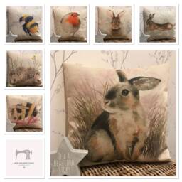 Handmade Robin Cushion Cover Chatham Glyn Linen Look, 16 - thumbnail 2