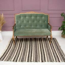 Handmade Carpathian Wool Area Rug Soft Woven Bedroom Carpet - thumbnail 3