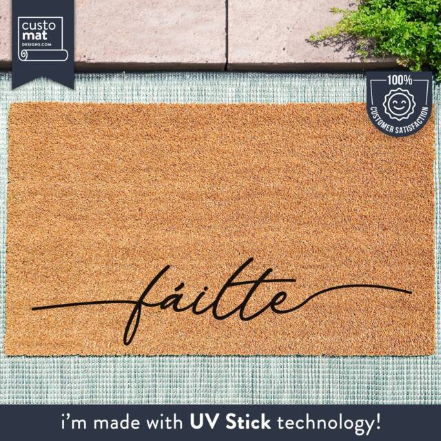 Irish Doormat - F??ilte Ireland Personalised New Home Custom Decor Wedding Gift - image 1