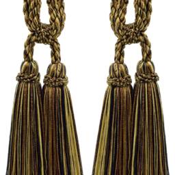 "D??copro Double Tassel Curtain & Drapery Tieback, Length 5 1/2"" - 14cm, Spread 27" - thumbnail 2