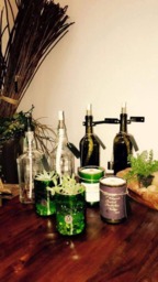 Recycled Liquor & Wine Bottle Glass Designs Home Decor - Candles, Tiki Lights, Pendants, Soap Dispenser, Bowls, Lamp, Succulent Plants - thumbnail 2