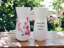 Personalised Orchid Flower Vase, Personalised Gifts, Gifts For Her, Home Decor Keepsake, Individual Sentimental - thumbnail 1