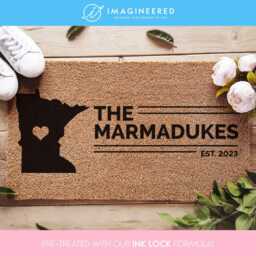 Minnesota Us State Map Doormat - Personalized Home Usa New House Decor Gift Rug - thumbnail 1