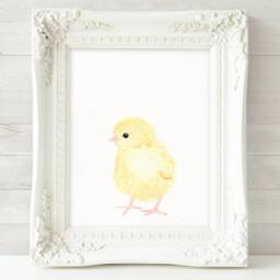 Farm Nursery Decor Prints Baby Animals Chick Painting, Art Prints, Animals, Wall Art - thumbnail 3