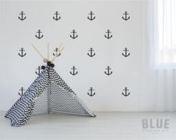 Ship Anchor Wall Decals, Summer House Decor, Beach Nursery Decal, Ocean Stickers - thumbnail 1