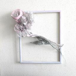 Roses For You Wire Mesh Sculpture/Framed Metal Wall Art Ooak - thumbnail 2