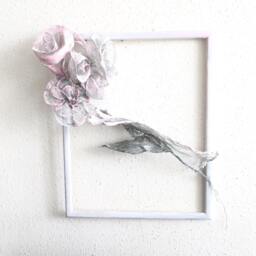 Roses For You Wire Mesh Sculpture/Framed Metal Wall Art Ooak - thumbnail 4
