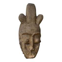 Baule Portrait Mask C??te D'ivoire Hand Carved Wood Vintage West African Art - thumbnail 1