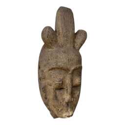 Baule Portrait Mask C??te D'ivoire Hand Carved Wood Vintage West African Art - thumbnail 2