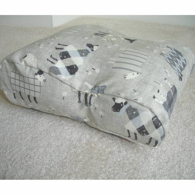 Tempur Original Travel Pillow Cover Only Small Cervical Neck Orthopaedic Pedic Case Cushion Sheep Grey Tartan Plaid Farm 25x31cm Pillowcase - image 1