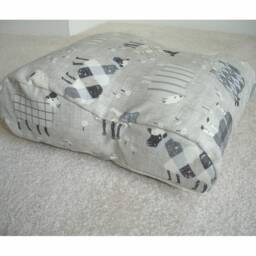 Tempur Original Travel Pillow Cover Only Small Cervical Neck Orthopaedic Pedic Case Cushion Sheep Grey Tartan Plaid Farm 25x31cm Pillowcase - thumbnail 1