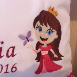 Pillow With Name For Birth Or Baptism - Princess - thumbnail 3