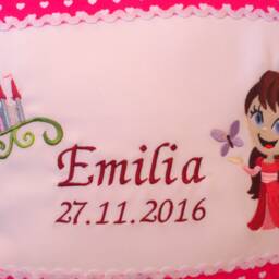 Pillow With Name For Birth Or Baptism - Princess - thumbnail 2