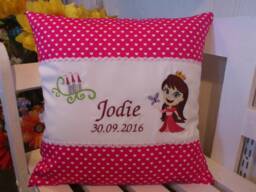 Pillow With Name For Birth Or Baptism - Princess - thumbnail 1