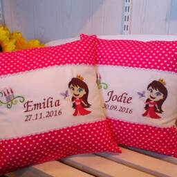 Pillow With Name For Birth Or Baptism - Princess - thumbnail 4