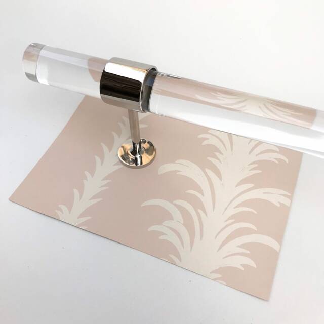 Clear Curtain Pole With Nickel Brackets - Strong Modern Rail Lucite Acrylic Custom Sizes - image 1