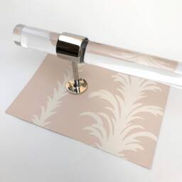 Clear Curtain Pole With Nickel Brackets - Strong Modern Rail Lucite Acrylic Custom Sizes