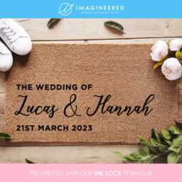 Custom Wedding Doormat - Couple Gift Personalized Decor Gifts For Couples Entryway Door Mat - thumbnail 1