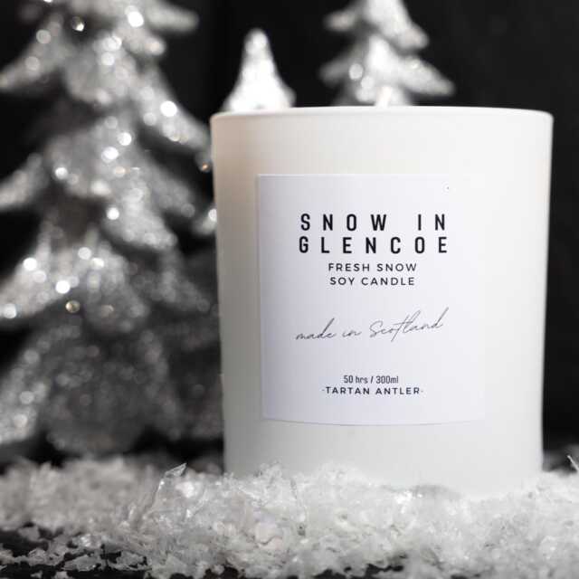 Snow in Glencoe Soy Candle Scottish Gift Luxury Winter Hygge Fresh Scent Made Scotland - image 1