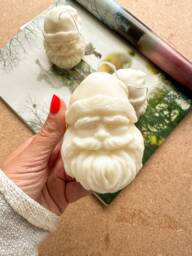 Handmade Santa Soy Wax Candle - Christmas Vegan Decor - thumbnail 1