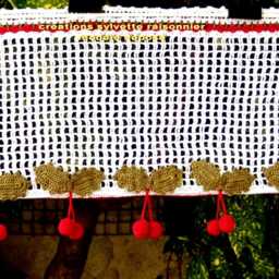 Handmade Crocheted Breeze Curtain, French Craftsmanship, Created By Sylvette Raisonnier, Made To Order - thumbnail 3