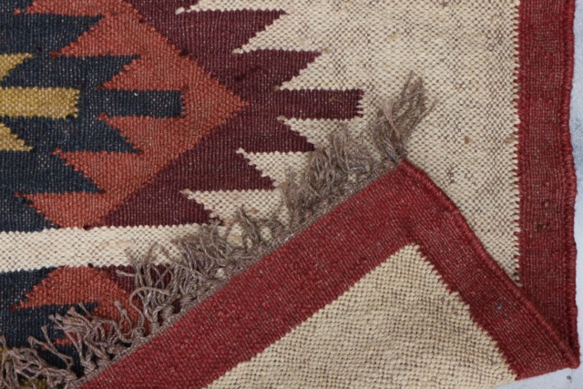 Handmade Jute Wool Kilim Rug - 3x5 Ft Traditional Indian Design - image 1