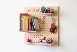 Pegboard 48x48 cm - Floating & Design Wall Shelf Living Room Or Bedroom - thumbnail 1