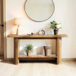 Modern Narrow Console Table 140cm Wood Entryway Sofa Table D??cor - thumbnail 2