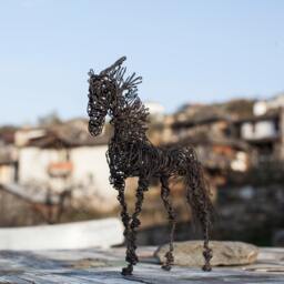 Horse Ornament, Black Figurine, Mini Horse, Birthday Gift, Metal Decor, Miniature Brass Animal Figure, Gift For Him - thumbnail 3