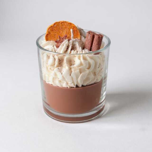 Hot Cocolate Dessert Candle, Whipped Festive Candle, Christmas Candle Gift, Holiday Winter Gift Candle, Cosy Gift For Her, Winter Decor - image 1