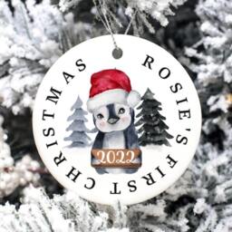 Personalised Baby's First Christmas Bauble, Baby's 1st Tree Ornament For Baby, First Gift - thumbnail 2