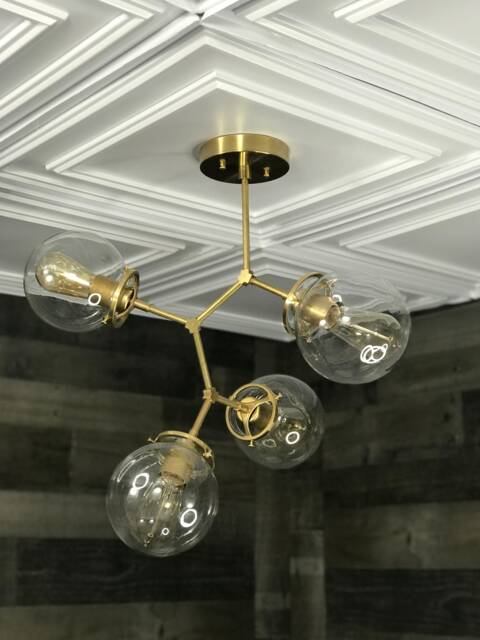 Lagertha 4 Light 6 in Globe Kitchen Living Room Multi Semi Flush - image 1