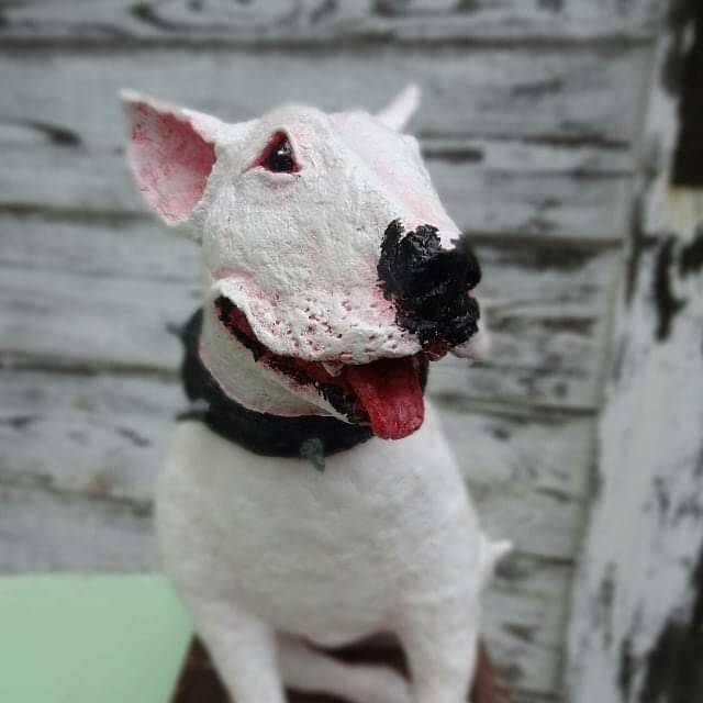 Custom Paper Mache Pet Sculpture Unique Dog & Cat Figurine - image 1