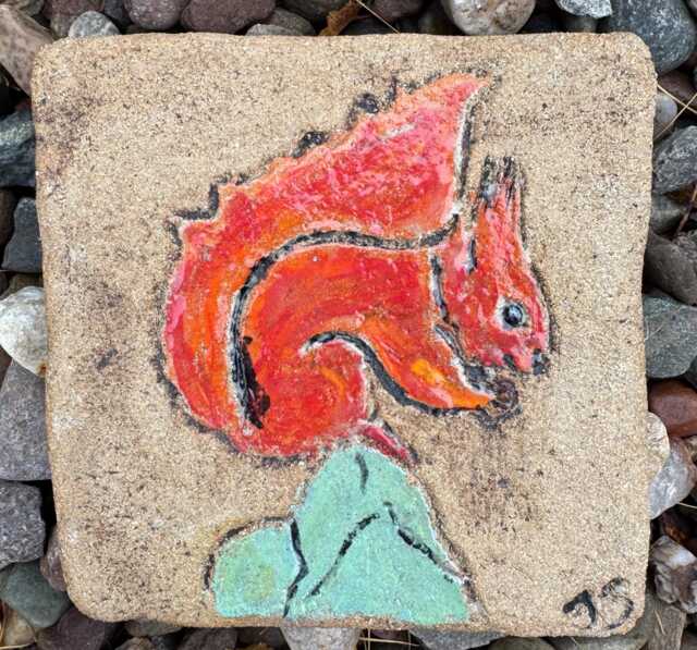 Red Squirrel Ceramic Tile - image 1