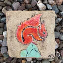 Red Squirrel Ceramic Tile - thumbnail 2